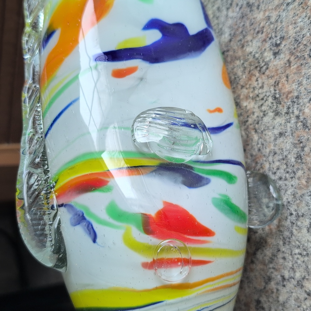 Vintage Murano Hand Blown Glass Multi-Colored Fish Figurine - Picture 8 of 13